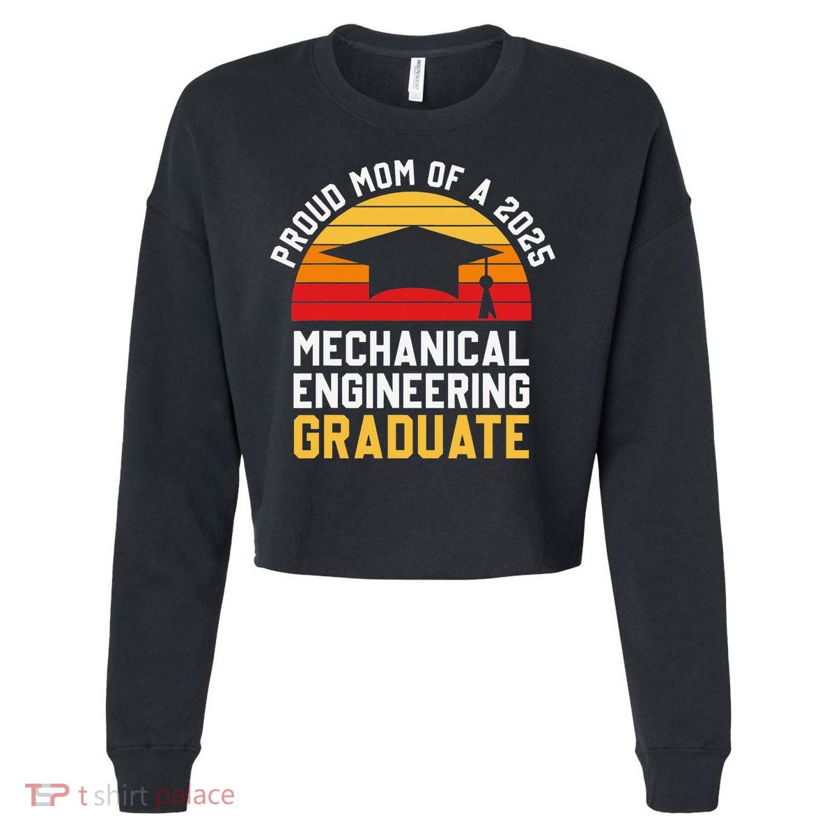Proud Mom Of Mechanical Engineering Graduate 2025 Cropped Pullover Crew