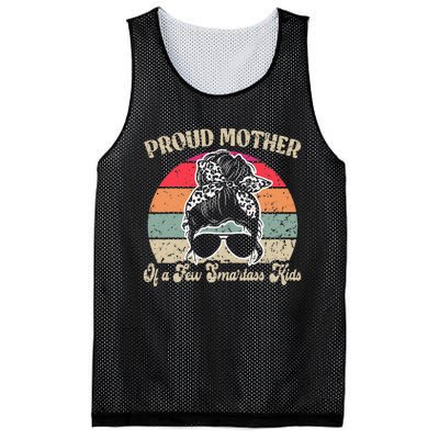 Proud Mother Of A Few Smartass Mothers Day Messy Bun Mesh Reversible Basketball Jersey Tank