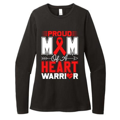 Proud Mom Of A Heart Warrior Heart Disease Awareness Month Funny Gift Womens CVC Long Sleeve Shirt