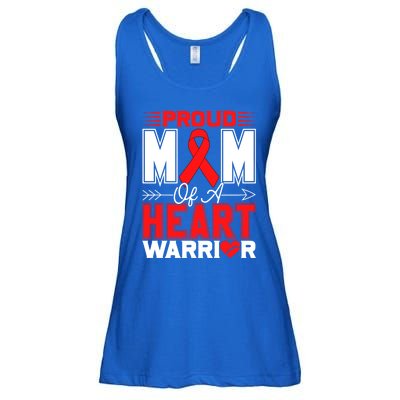 Proud Mom Of A Heart Warrior Heart Disease Awareness Month Funny Gift Ladies Essential Flowy Tank