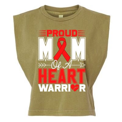 Proud Mom Of A Heart Warrior Heart Disease Awareness Month Funny Gift Garment-Dyed Women's Muscle Tee