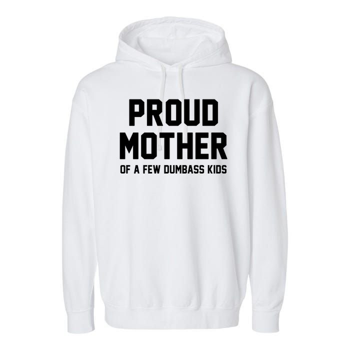 Proud Mother Of A Few Dumbass Kids Funny Garment-Dyed Fleece Hoodie