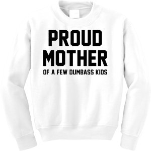 Proud Mother Of A Few Dumbass Kids Funny Kids Sweatshirt