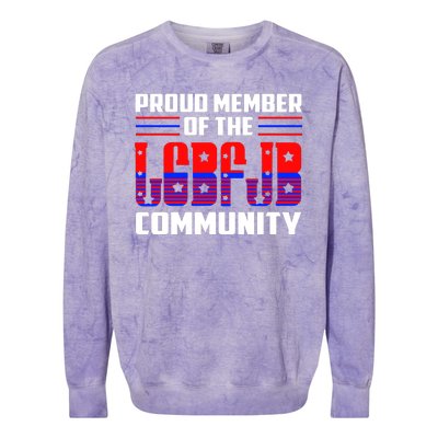 Proud Member Of The LGBFJB Community Colorblast Crewneck Sweatshirt