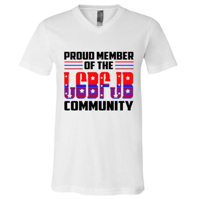 Proud Member Of The LGBFJB Community V-Neck T-Shirt