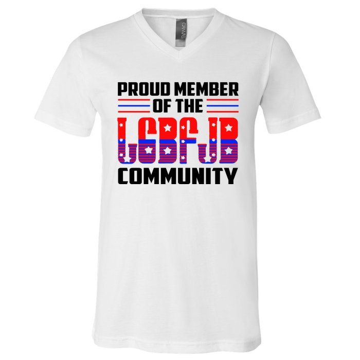 Proud Member Of The LGBFJB Community V-Neck T-Shirt