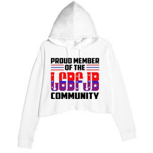 Proud Member Of The LGBFJB Community Crop Fleece Hoodie