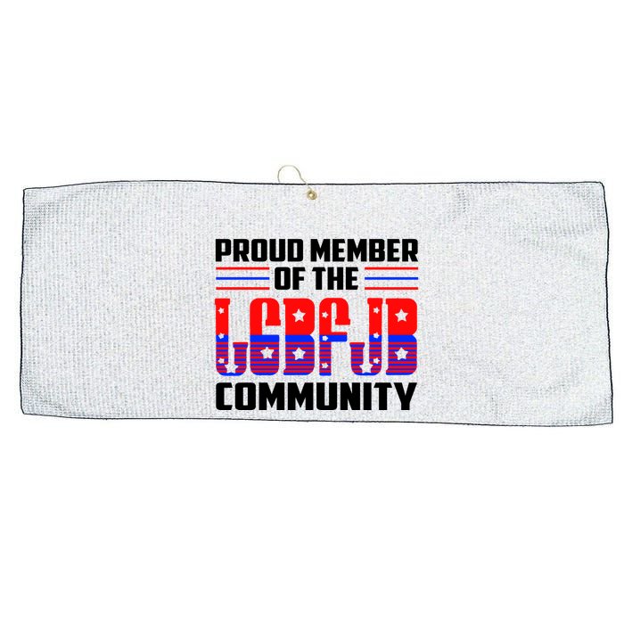 Proud Member Of The LGBFJB Community Large Microfiber Waffle Golf Towel