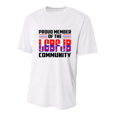 Proud Member Of The LGBFJB Community Youth Performance Sprint T-Shirt