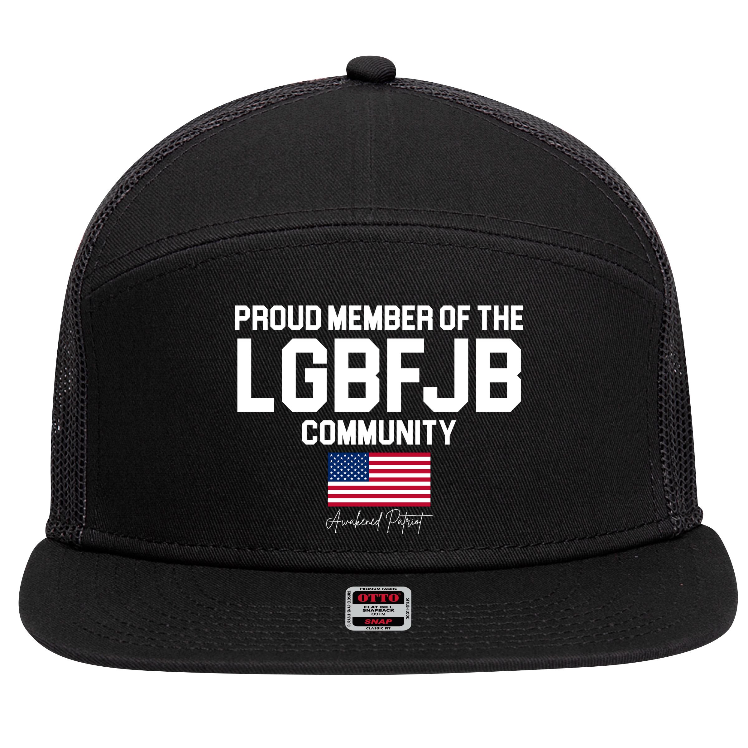 Proud Member Of The LGBFJB Community Signature 7 Panel Mesh Trucker Snapback Hat