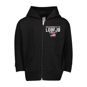 Proud Member Of The LGBFJB Community Signature Toddler Zip Fleece Hoodie