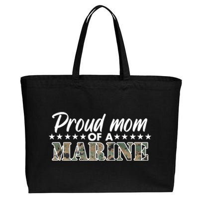 Proud Mom Of A Marine Cotton Canvas Jumbo Tote