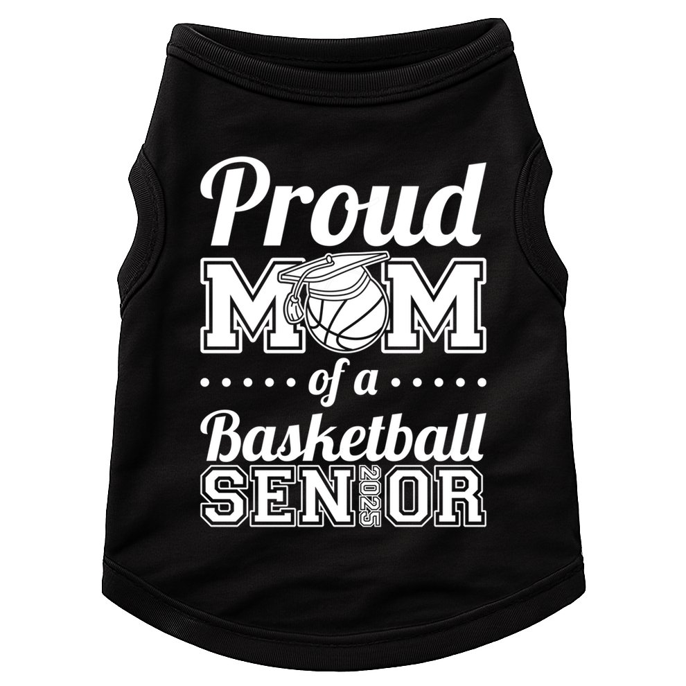 Proud Mom Of A Basketball Senior 2025 Gift Doggie Tank