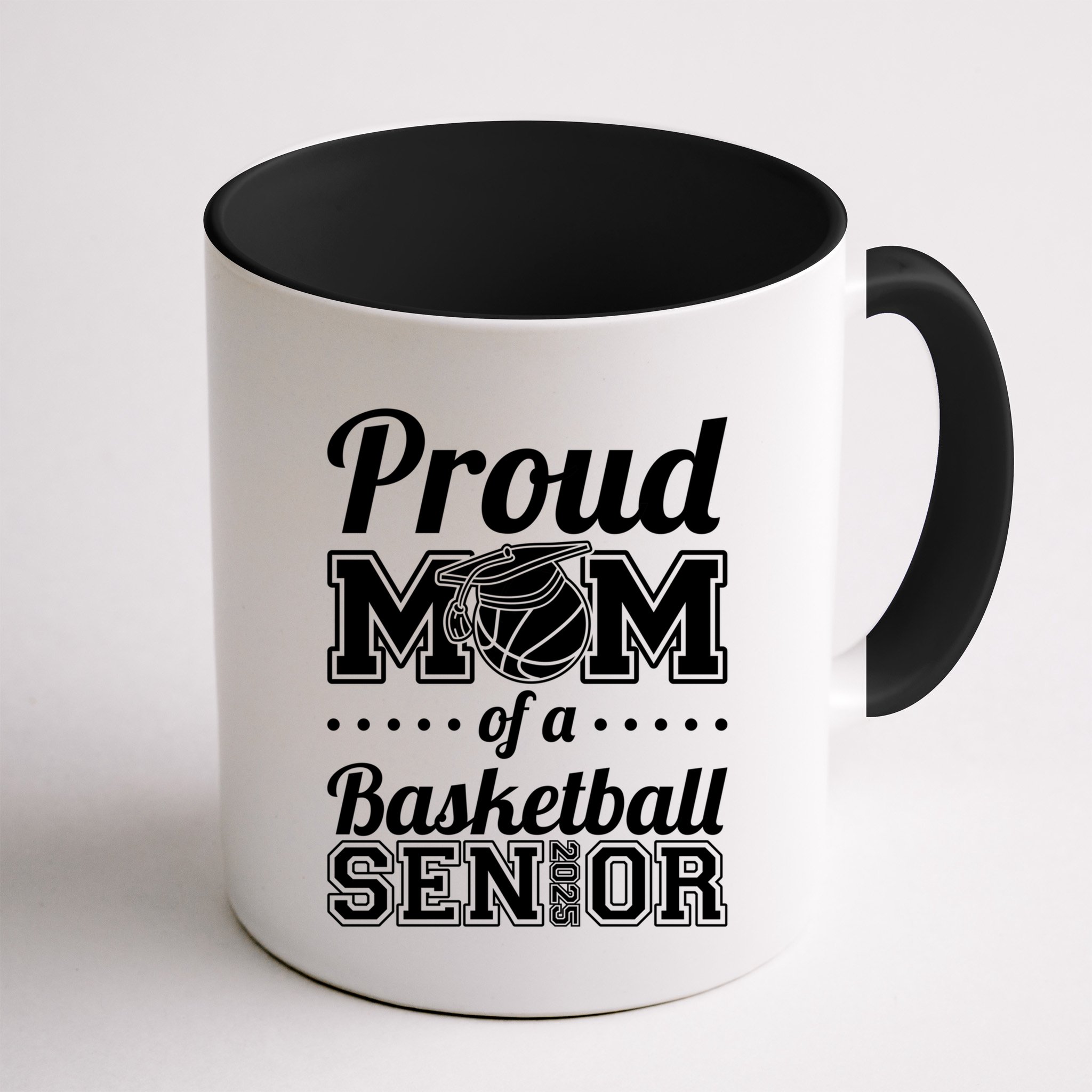 Proud Mom Of A Basketball Senior 2025 Gift Mug