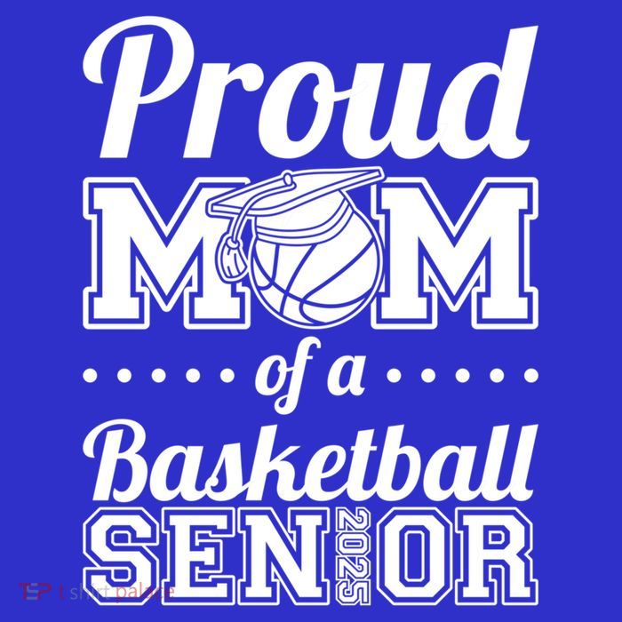 Proud Mom Of A Basketball Senior 2025 Gift Kids T-Shirt