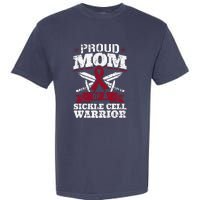 Proud Mom Of A Sickle Cell Warrior SCD Awareness Ribbon Garment-Dyed Heavyweight T-Shirt