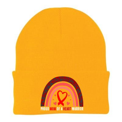 Proud Mom Of A Heart Warrior Chd Awareness Cool Gift Knit Cap Winter Beanie