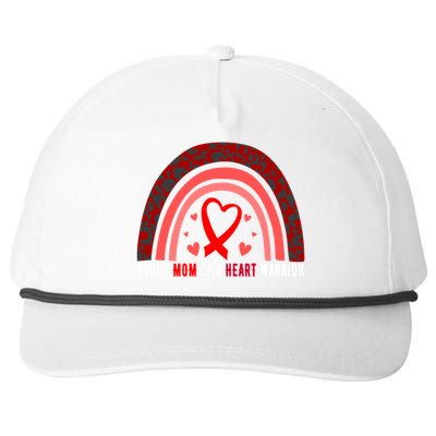 Proud Mom Of A Heart Warrior Chd Awareness Cool Gift Snapback Five-Panel Rope Hat