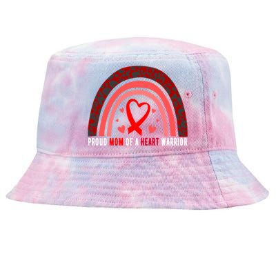 Proud Mom Of A Heart Warrior Chd Awareness Cool Gift Tie-Dyed Bucket Hat