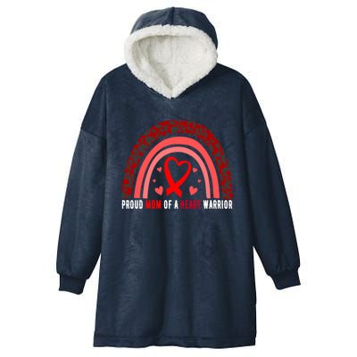 Proud Mom Of A Heart Warrior Chd Awareness Cool Gift Hooded Wearable Blanket