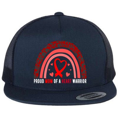 Proud Mom Of A Heart Warrior Chd Awareness Cool Gift Flat Bill Trucker Hat