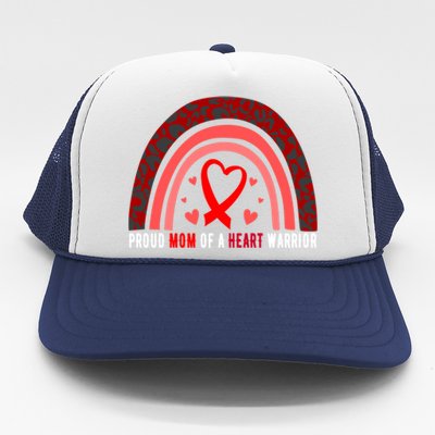 Proud Mom Of A Heart Warrior Chd Awareness Cool Gift Trucker Hat