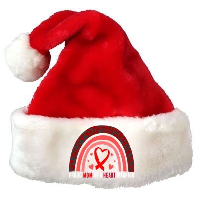 Proud Mom Of A Heart Warrior Chd Awareness Cool Gift Premium Christmas Santa Hat