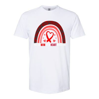 Proud Mom Of A Heart Warrior Chd Awareness Cool Gift Softstyle CVC T-Shirt