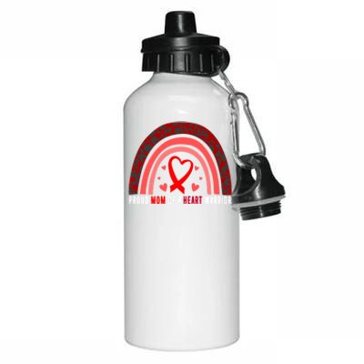 Proud Mom Of A Heart Warrior Chd Awareness Cool Gift Aluminum Water Bottle