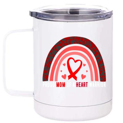 Proud Mom Of A Heart Warrior Chd Awareness Cool Gift 12 oz Stainless Steel Tumbler Cup