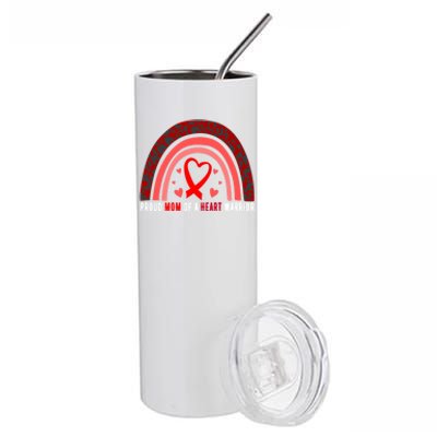 Proud Mom Of A Heart Warrior Chd Awareness Cool Gift Stainless Steel Tumbler