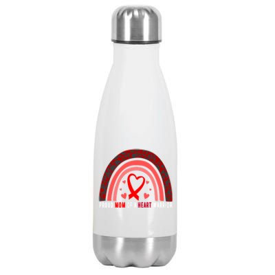 Proud Mom Of A Heart Warrior Chd Awareness Cool Gift Stainless Steel Insulated Water Bottle