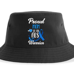 Proud Mom Of An ALS Warrior Daughter Son ALS Awareness Sustainable Bucket Hat