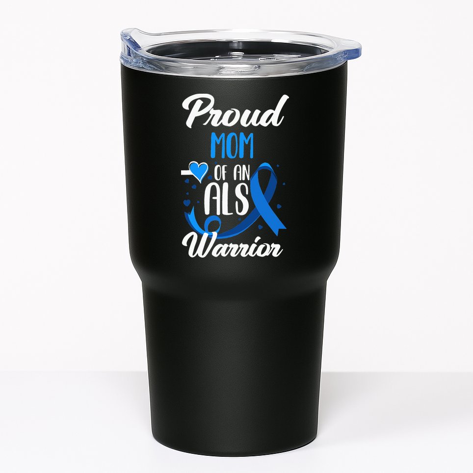 Proud Mom Of An ALS Warrior Daughter Son ALS Awareness Tumbler