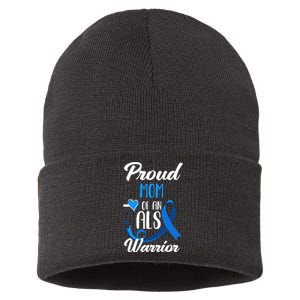 Proud Mom Of An ALS Warrior Daughter Son ALS Awareness Sustainable Knit Beanie