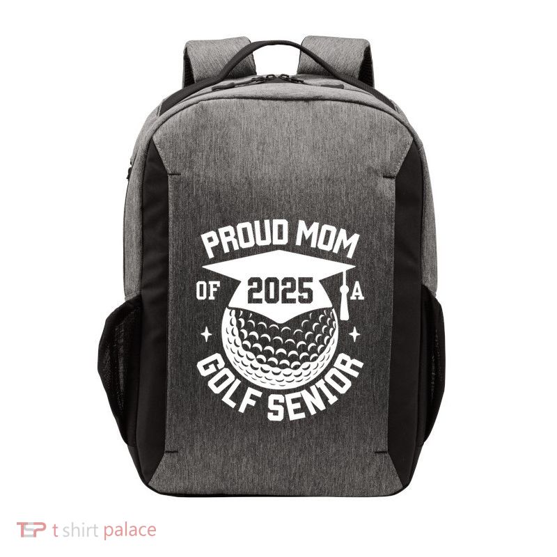 Proud Mom Of A Golf Senior 2025 Golf Senior Mom Graduation Gift Vector Backpack