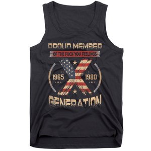 Proud Member Of The Fuck Your Feelings Gen X Usa Tank Top