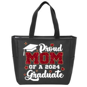 Proud Mom Of A Class Of 2024 Graduate Senior Graduation Gift Zip Tote Bag