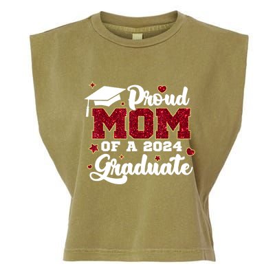 Proud Mom Of A Class Of 2024 Graduate Senior Graduation Gift Garment-Dyed Women's Muscle Tee