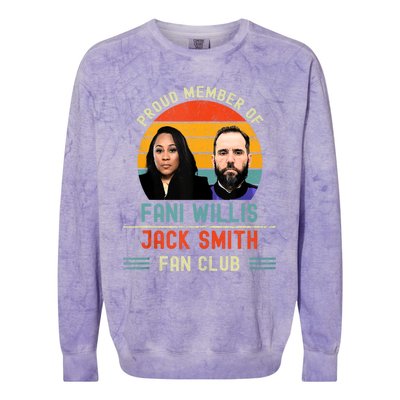 Proud Member Of Fani Willis And Jack Smith Fan Club Vintage Colorblast Crewneck Sweatshirt