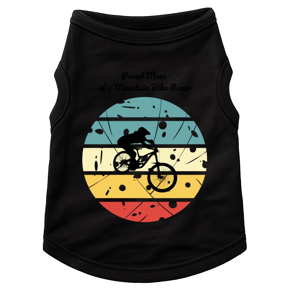 Proud Mom Of A Mountain Bike Racer Cool Gift Doggie Tank