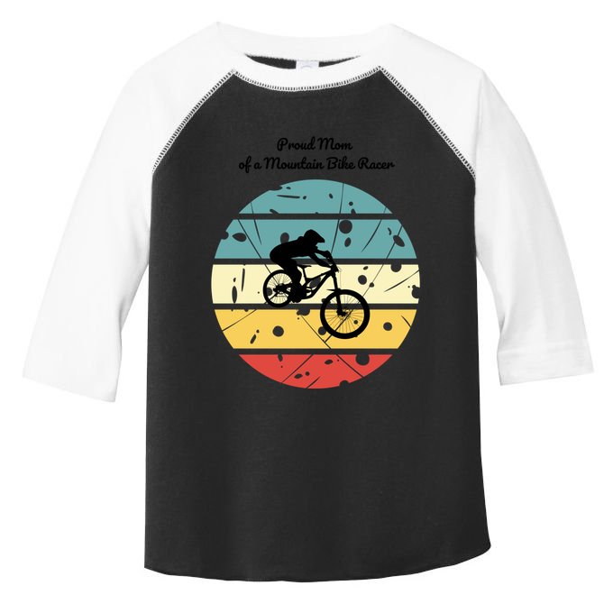 Proud Mom Of A Mountain Bike Racer Cool Gift Toddler Fine Jersey T-Shirt