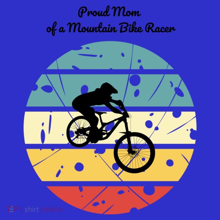 Proud Mom Of A Mountain Bike Racer Cool Gift Tall T-Shirt