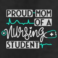 Proud Mom Of A Nursing Student Future RN Daughter Nurses Mom 7 Panel Mesh Trucker Snapback Hat