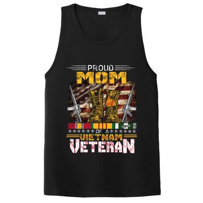 Proud Mom Of A Vietnam Veteran Gift Vietnam War Vet Gift PosiCharge Competitor Tank