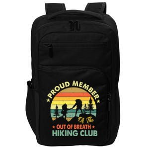 Proud Member Of The Out Of Breath Hiking Club Hiker Retro Impact Tech Backpack