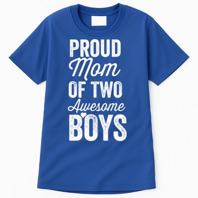 Proud Mom Of Two Awesome Great Gift Tall T-Shirt