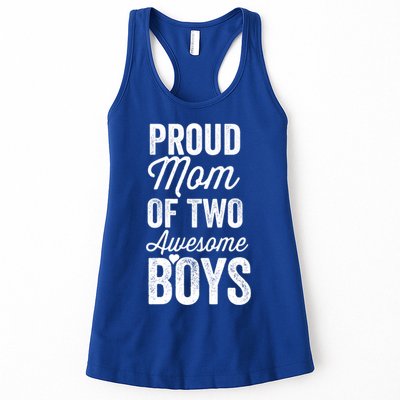 Proud Mom Of Two Awesome Great Gift Womens Tank Top