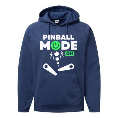 Pinball Mode On 80s Retro Game Gift Performance Fleece Hoodie