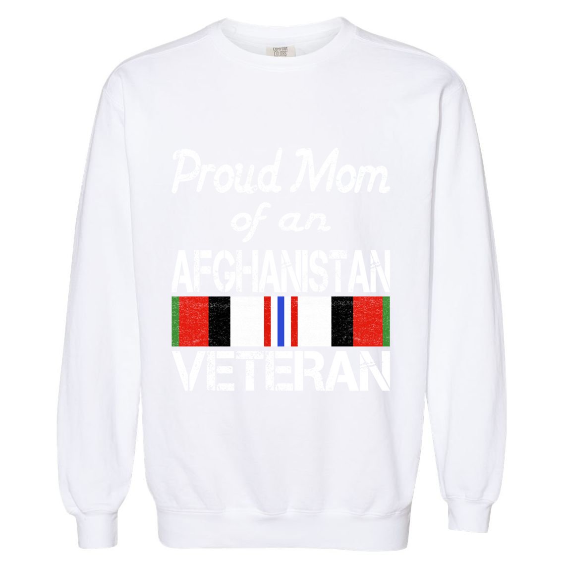 Proud Mom Of An Afghanistan Veteran Gift Garment-Dyed Sweatshirt